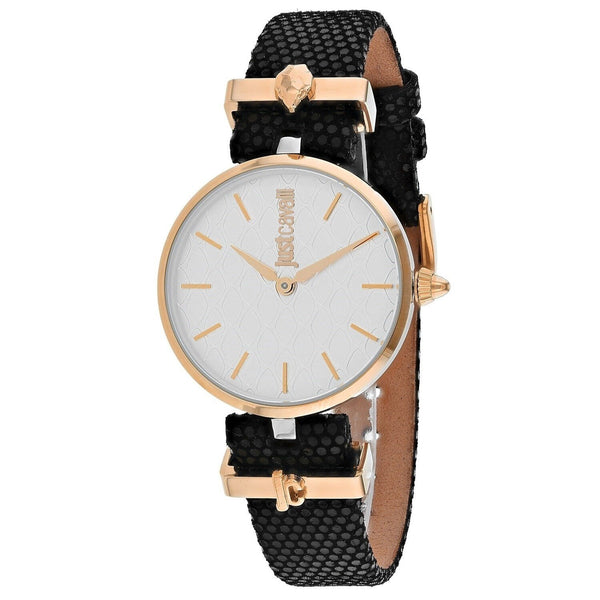 Just Cavalli Women's JC1L060L0045 Trama Black Leather Watch