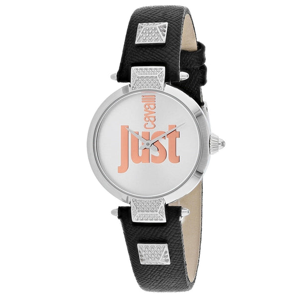 Just Cavalli Women's JC1L076L0015 Just Mio Black Leather Watch