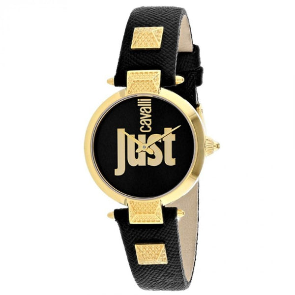 Just Cavalli Women's JC1L076L0025 Just Mio Black Leather Watch