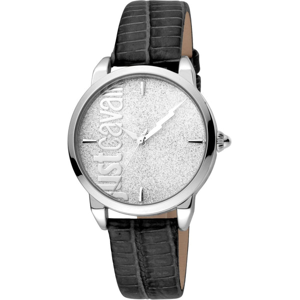 Just Cavalli Women's JC1L079L0015 Tenue Black Leather Watch