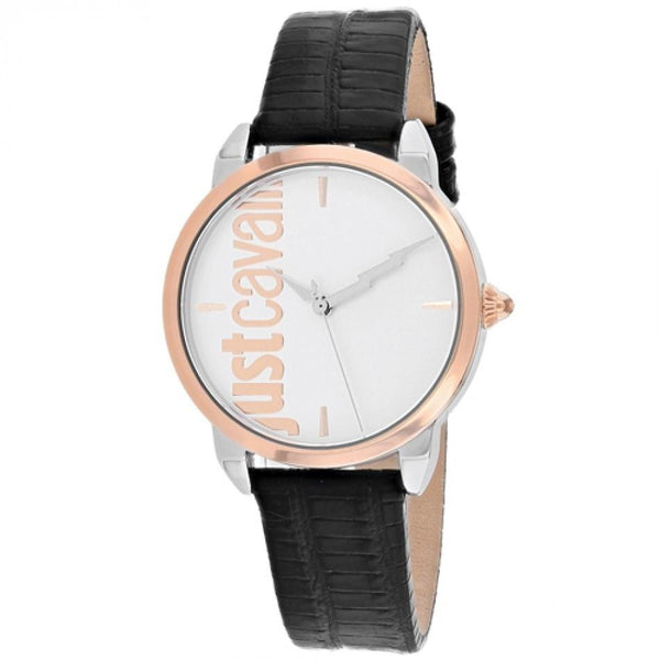 Just Cavalli Women's JC1L079L0035 Tenue Black Leather Watch