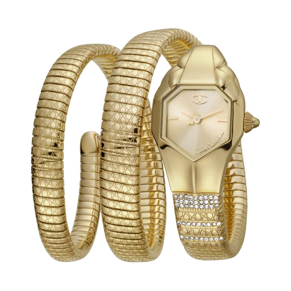 Just Cavalli Women's JC1L112M0025 Glam Snake Gold-Tone Stainless Steel Watch