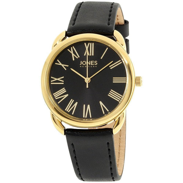 Jones New York Women's JNC11596G528-003 Jones New York Black Leather Watch