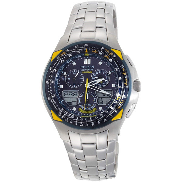 Citizen Men's JR3080-51L Skyhawk Blue Angels A-T Chronograph Perpetual Chronograph Stainless Steel Watch