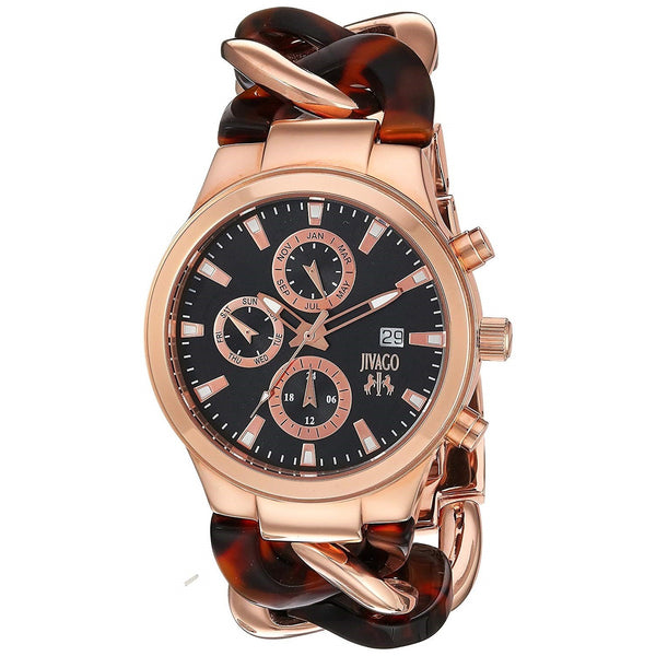 Jivago Women's JV1230 Lev Two-Tone Stainless Steel with Tortoise Accent Watch
