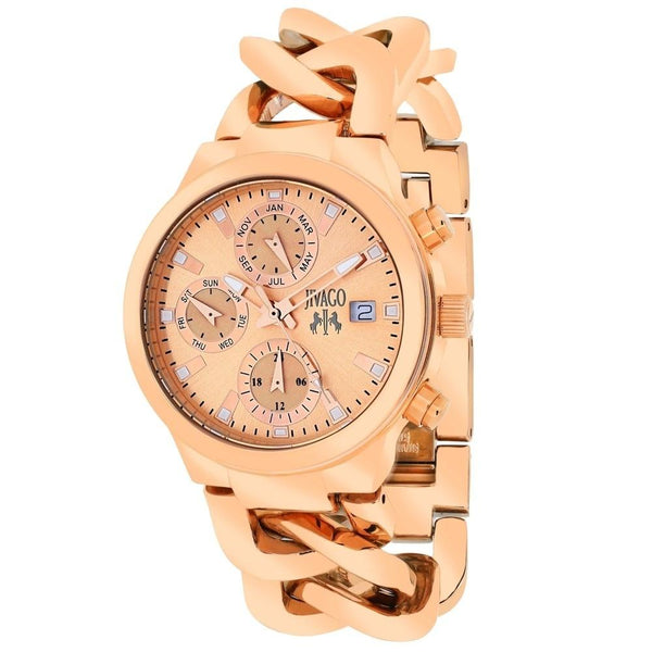Jivago Women's JV1244 Levley Rose Gold-Tone Stainless Steel Watch