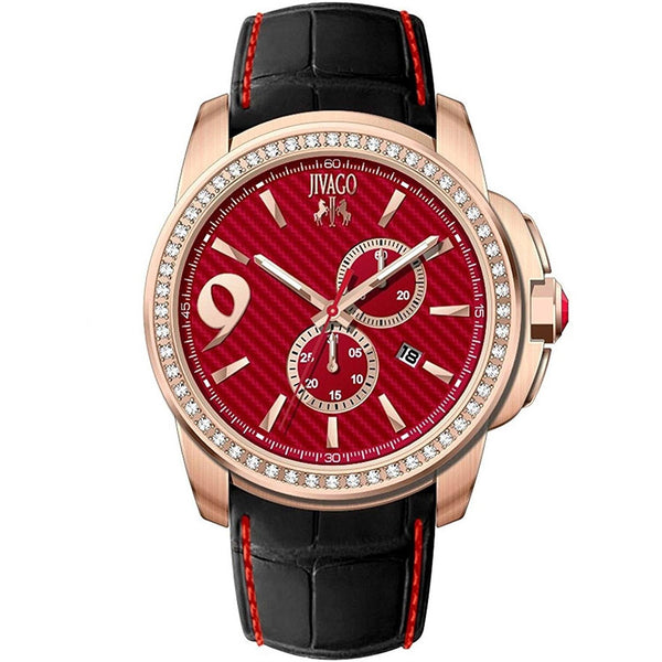 Jivago Men's JV1534 Gliese Black Leather Watch