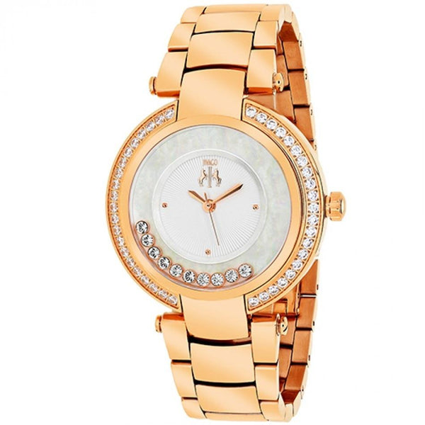Jivago Women's JV1614 Celebrate Crystal Rose Gold-Tone Stainless Steel Watch