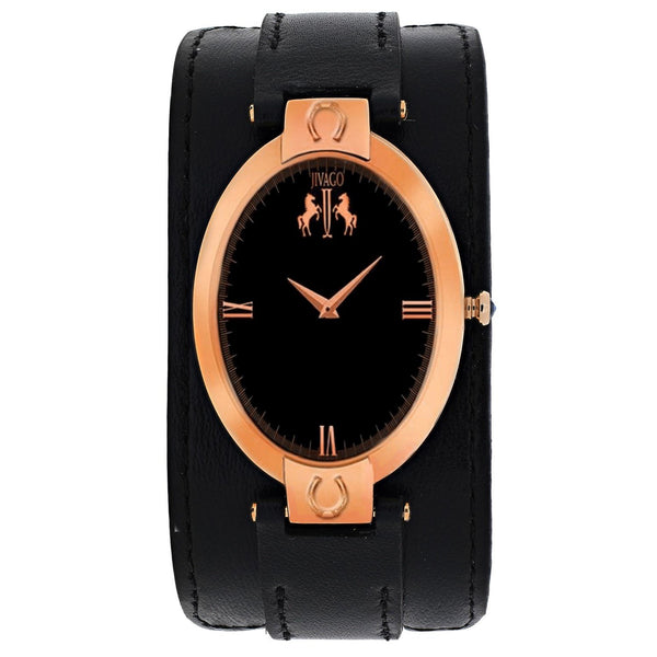 Jivago Women's JV1831 Good luck Black Leather Watch
