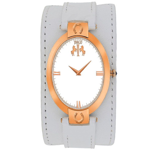 Jivago Women's JV1833 Good luck White Leather Watch