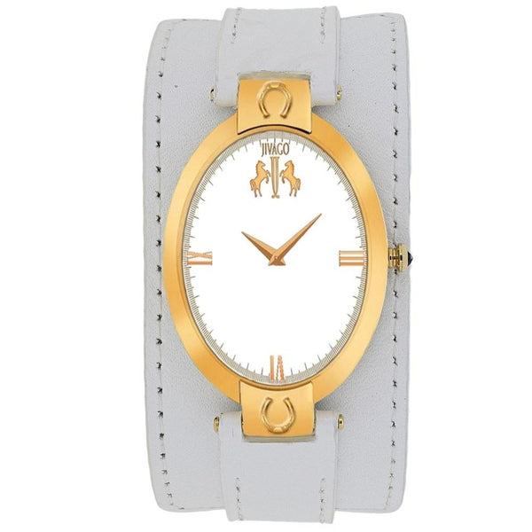 Jivago Women's JV1837 Good luck White Leather Watch