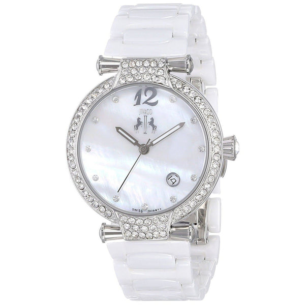 Jivago Women's JV2210 Bijoux Crystal White Ceramic Watch