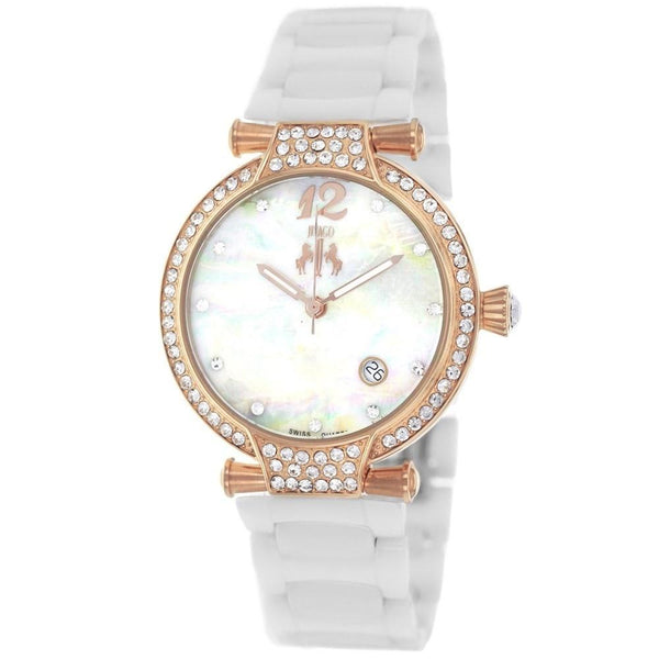 Jivago Women's JV2216 Bijoux Crystal White Ceramic Watch