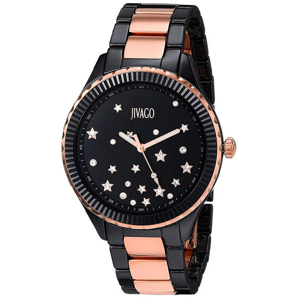 Jivago Women's JV2415 Sky Crystal Two-Tone Ceramic Watch