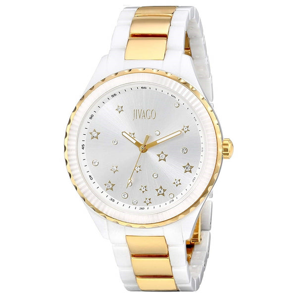 Jivago Women's JV2416 Sky Crystal Two-Tone Ceramic Watch