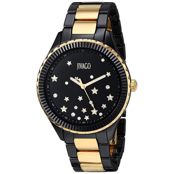 Jivago Women's JV2417 Sky Crystal Two-Tone Ceramic Watch