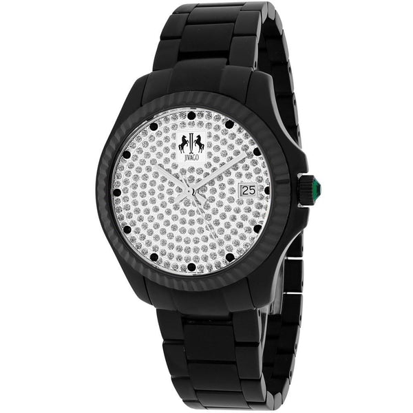Jivago Women's JV3211 Jolie Crystal Black Stainless Steel Watch