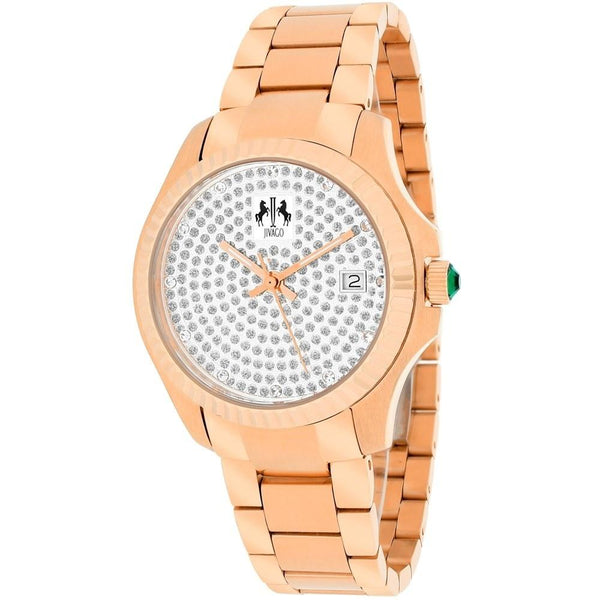 Jivago Women's JV3213 Jolie Crystal Rose Gold-Tone Stainless Steel Watch