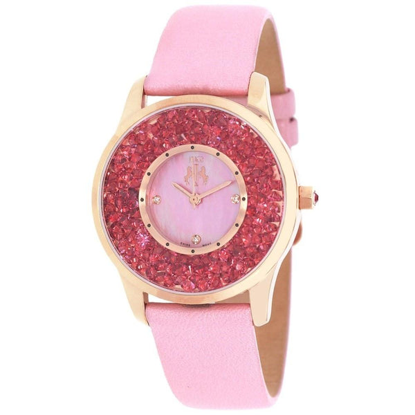 Jivago Women's JV3415 Brillance Crystal Pink Leather Watch