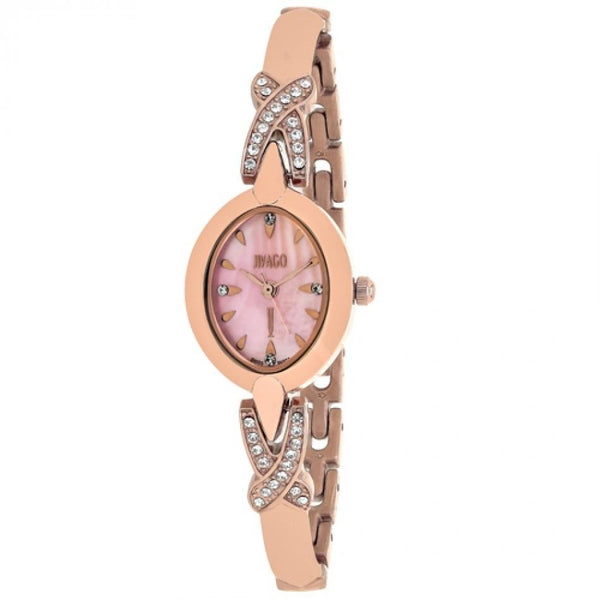 Jivago Women's JV3615 Via Crystal Rose Gold-Tone Stainless Steel with Sets of Crystal Watch
