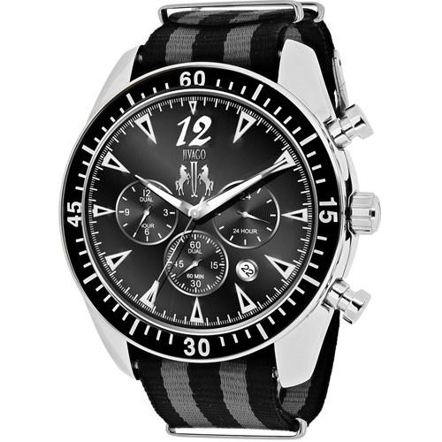 Jivago Men's JV4511NBK Timeless Chronograph Two-Tone Nylon Watch