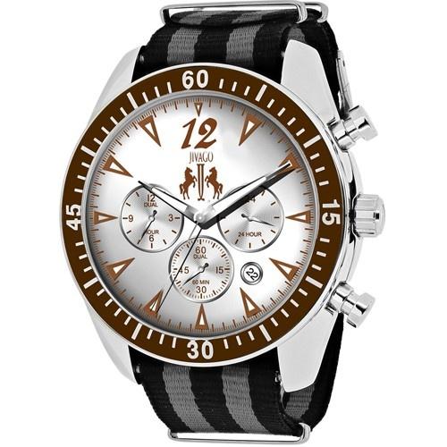 Jivago Men's JV4512NBK Timeless Chronograph Two-Tone Nylon Watch