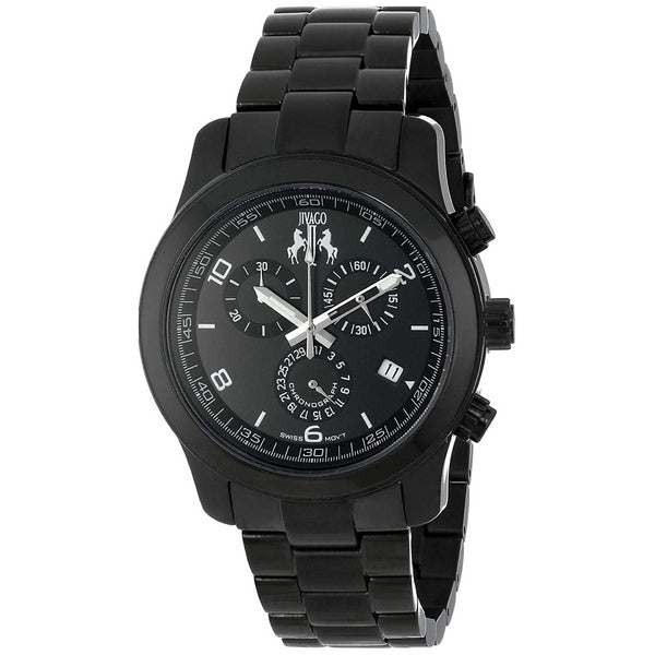 Jivago Women's JV5220 Infinity Chronograph Black Stainless Steel Watch