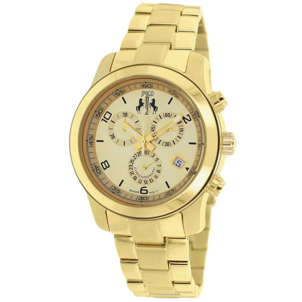 Jivago Women's JV5221 Infinity Chronograph Gold-Tone Stainless Steel Watch