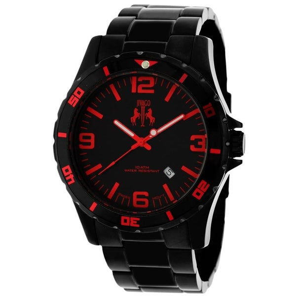 Jivago Men's JV6115 Ultimate Black Stainless Steel Watch