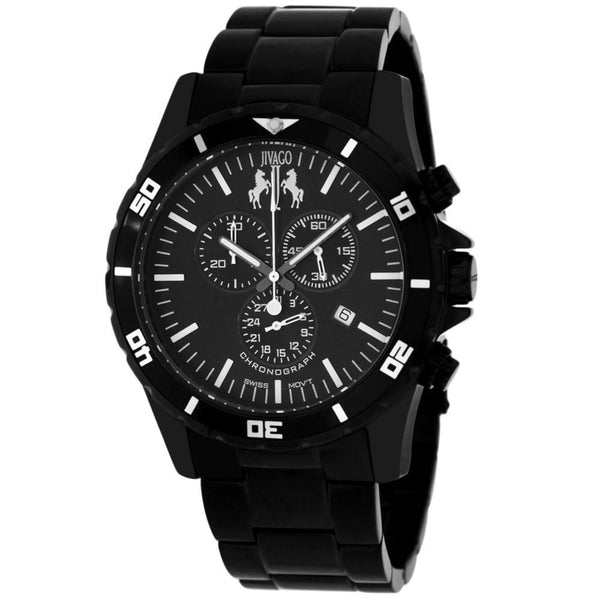 Jivago Men's JV6120 Ultimate Chronograph Black Stainless Steel Watch
