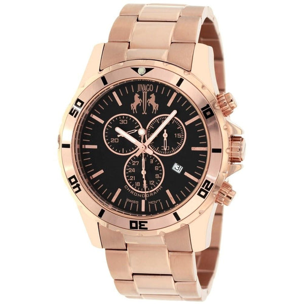 Jivago Men's JV6122 Ultimate Chronograph Rose Gold-Tone Stainless Steel Watch