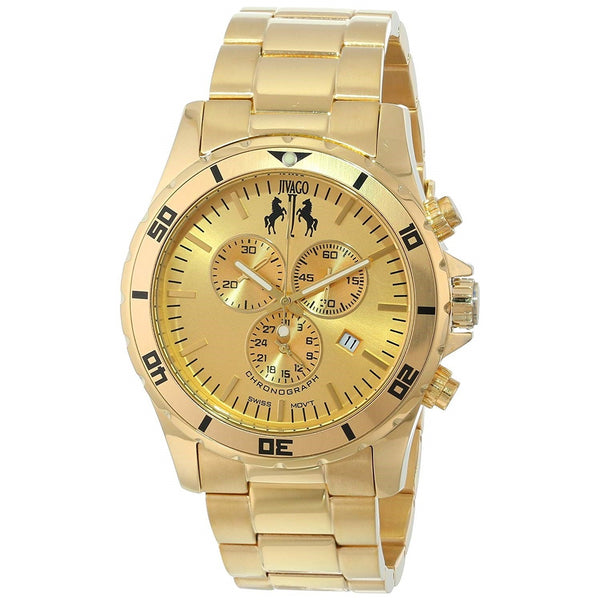 Jivago Men's JV6124 Ultimate Chronograph Gold-Tone Stainless Steel Watch