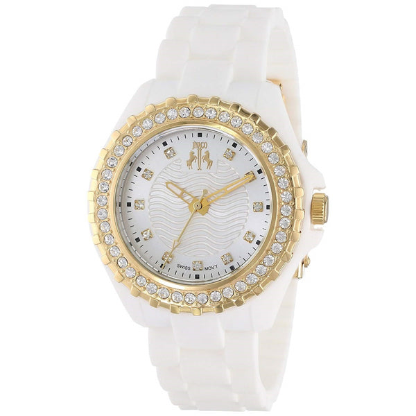 Jivago Women's JV8214 Cherie Crystal White Silicone Watch