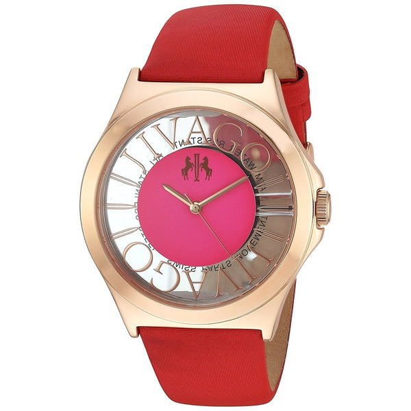 Jivago Women's JV8436 Fun Red Leather Watch