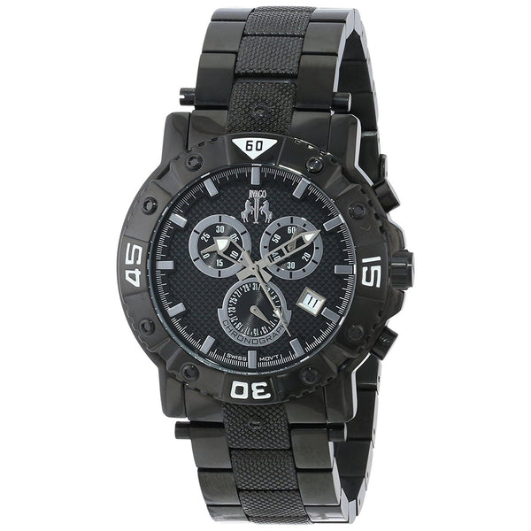 Jivago Men's JV9121 Titan Chronograph Black Stainless Steel Watch