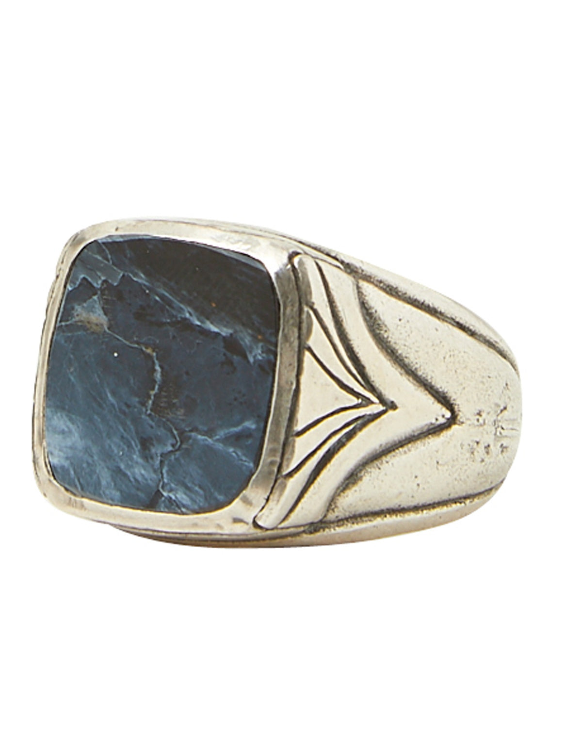 SILVER PIETERSITE MENS RING