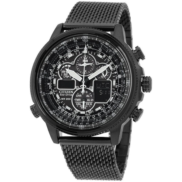 Citizen Men's JY8037-50E Promaster Chronograph Black Stainless Steel Watch