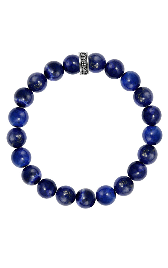 10MM LAPIS BEAD BRACELET