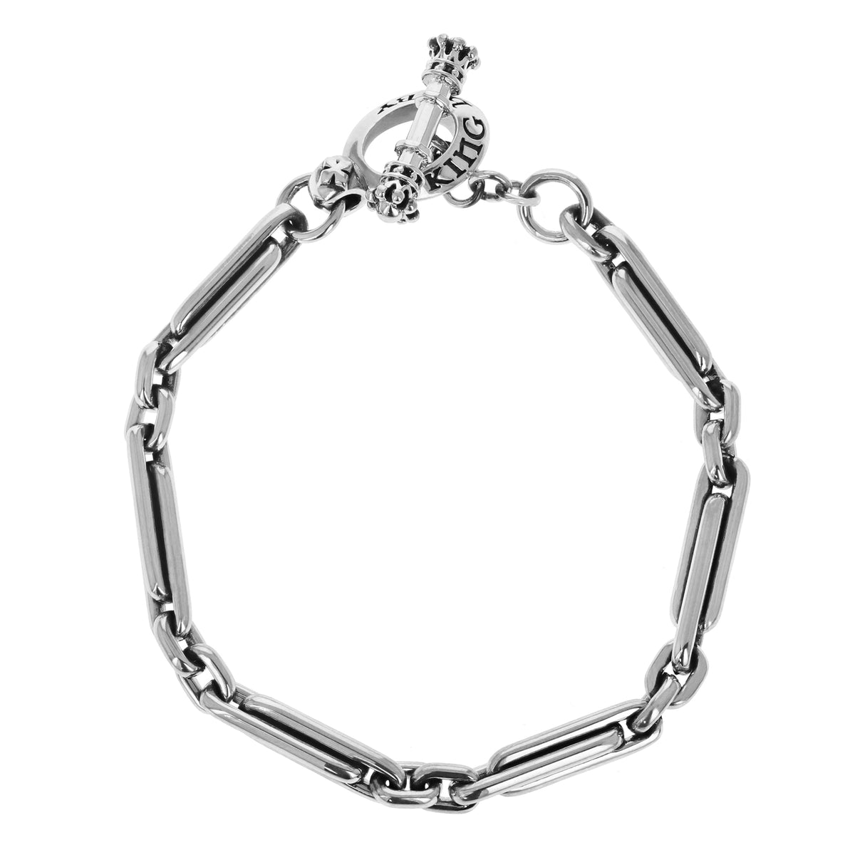 LARGE PAPERCLIP BRACELET W/ T-BAR & TOGGLE