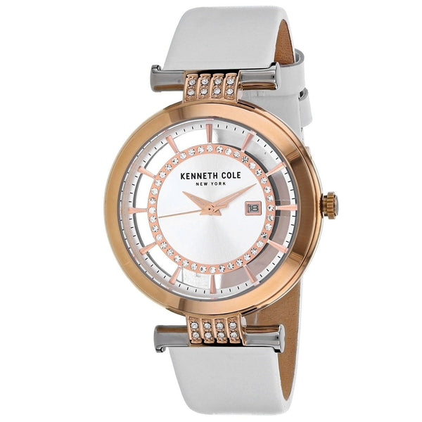 Kenneth Cole Women's KC15005002 Classic White Leather Watch