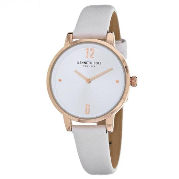 Kenneth Cole Women's KC50046004 Classic White Leather Watch