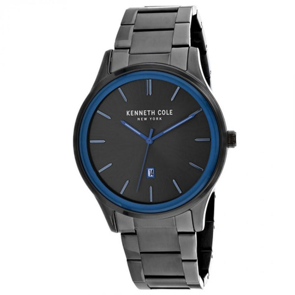 Kenneth Cole Men's KC50499002 3-Hand Black Stainless Steel Watch