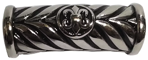 Fleur de Lis Steel Link Tube