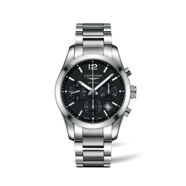 Longines Men's L27864566 Conquest Chronograph Automatic Stainless Steel Watch