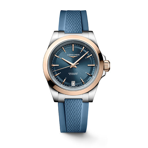 Longines Rose Gold Conquest Blue Dial 34mm - L3.430.5.92.9