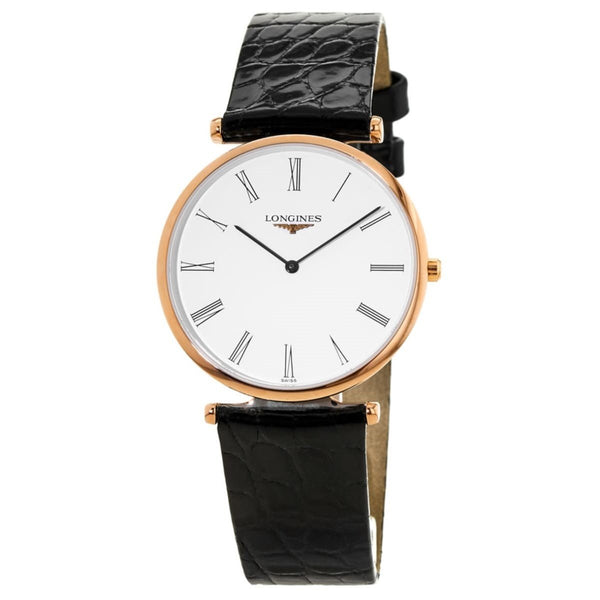 Longines Men's L47091912 La Grande Classique Black Leather Watch