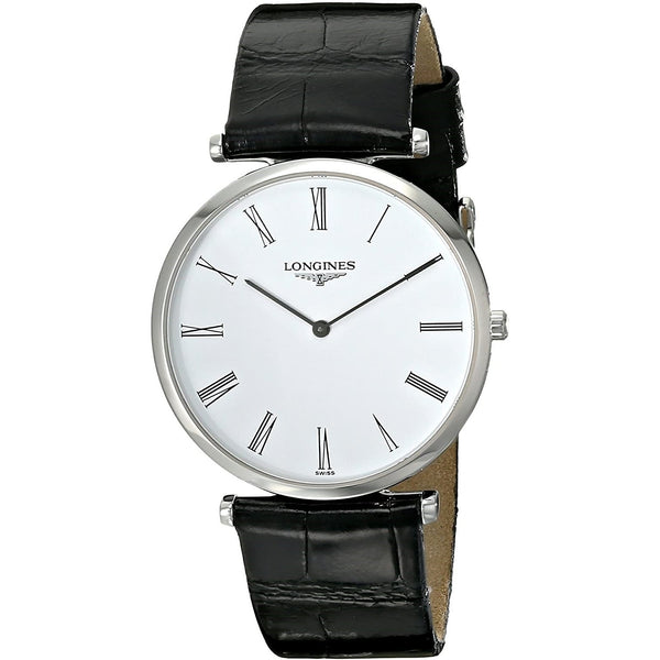 Longines Men's L47094112 La Grande Classique Black Leather Watch