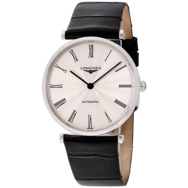 Longines Men's L49084712 La Grande Classique Black Leather Watch