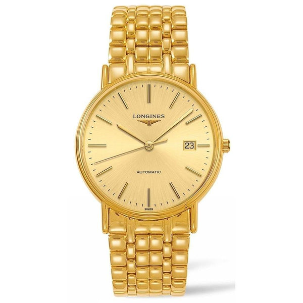 Longines Men's L49212328 Presence Gold-Tone Stainless Steel Watch