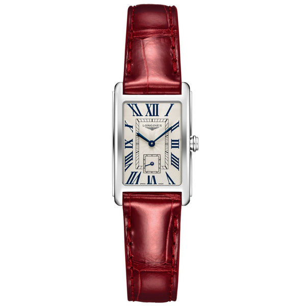 Longines Women's L52554715 DolceVita  Red Leather Watch